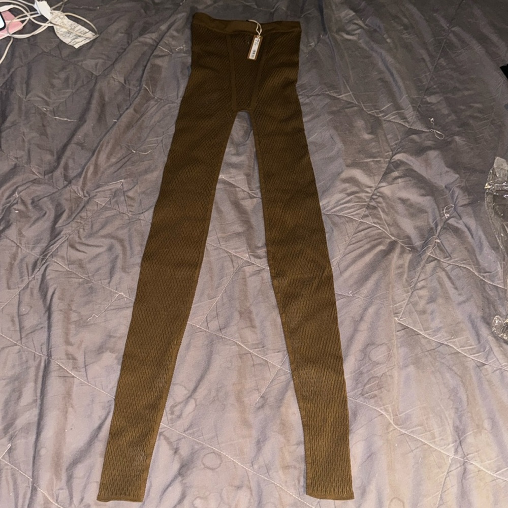 SKIMS ARMY WARP KNIT LEGGINGS